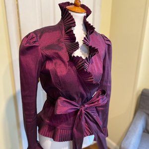JS Boutique Purple Ruffle Blouse
